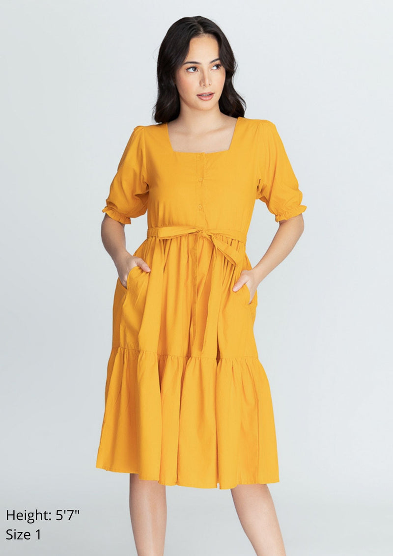 MEGHAN Puff Sleeves Maxi Dress