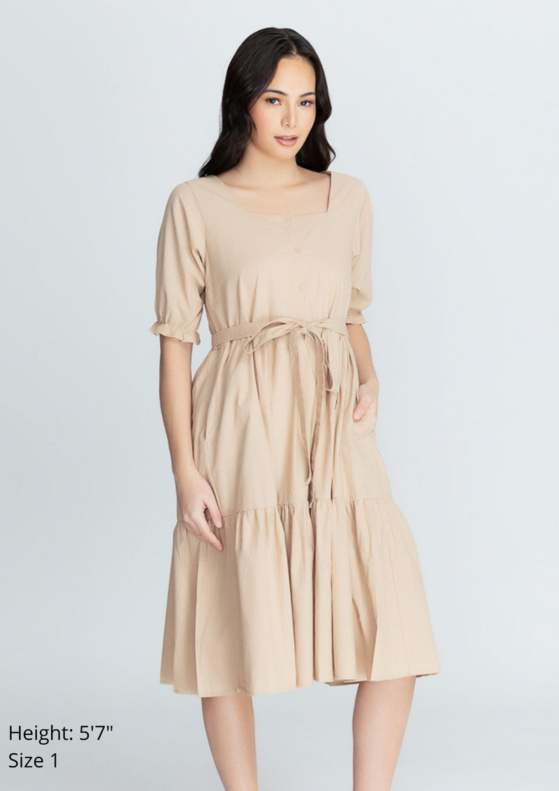 MEGHAN Puff Sleeves Maxi Dress