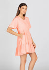 KEIRA V-neck Butterfly Sleeves w/ Drawstring Dress