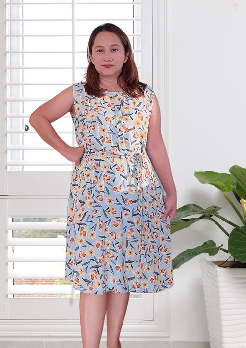 CHELSY A-Line Sleeveless Dress Printed 012