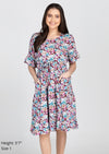 STELLA Drawstring Printed Dress