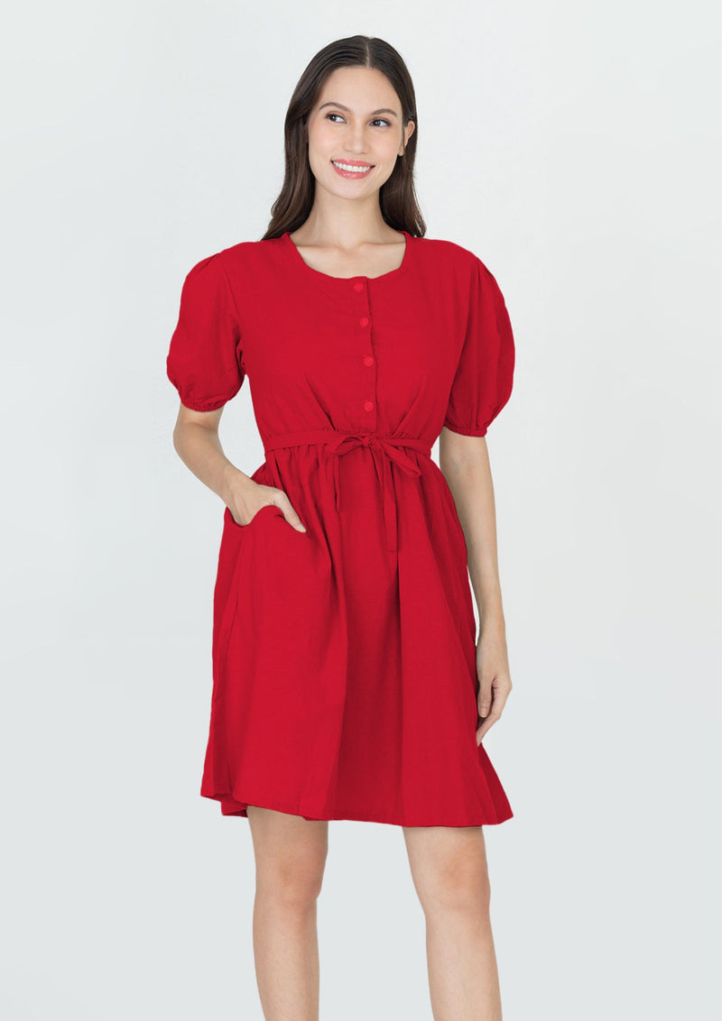 EMILIA Garterized Back Midi Dress