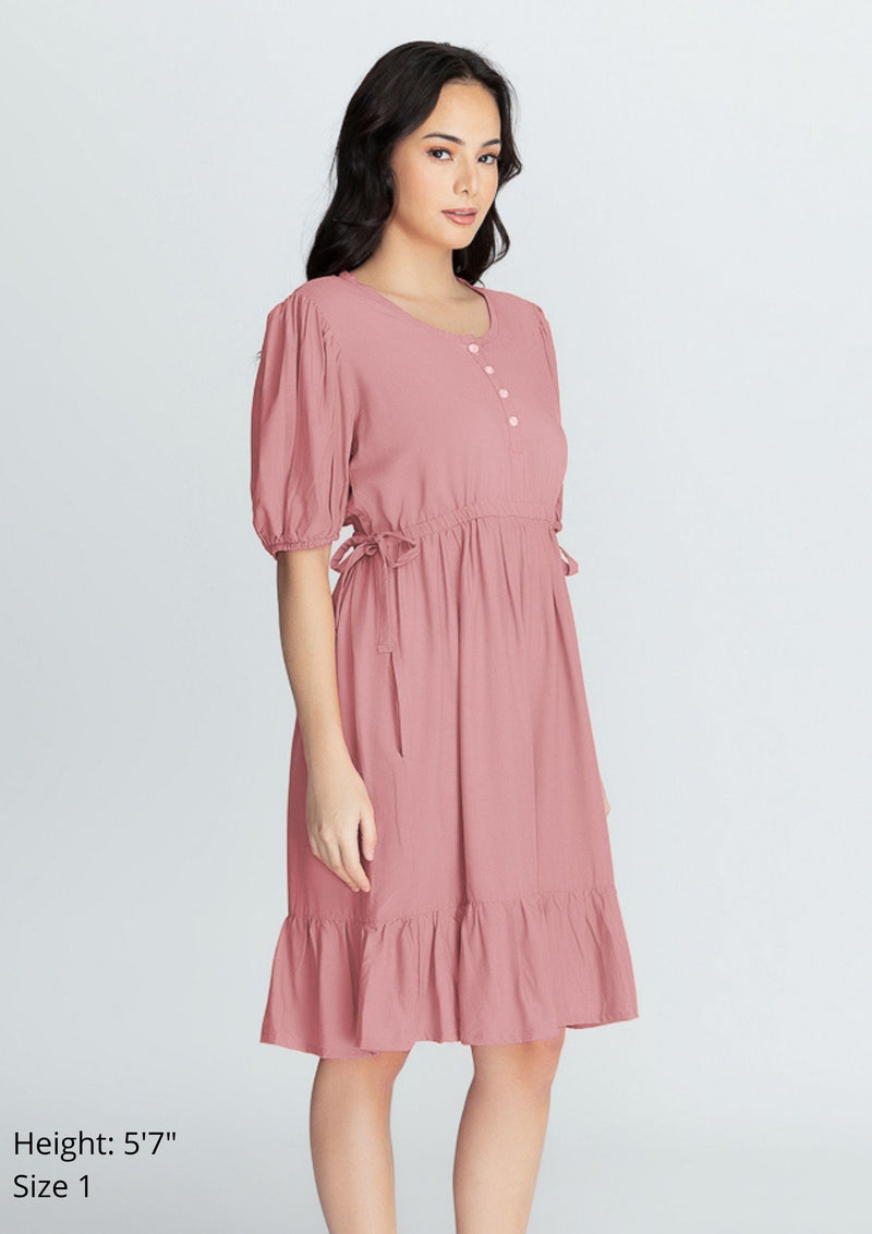 SYDNEY Drawstring Tie Side Dress