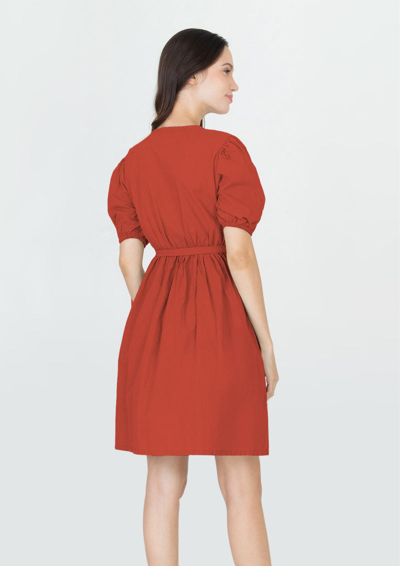 EMILIA Garterized Back Midi Dress