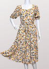 MEGHAN Puff Sleeves Maxi Dress - Printed 016