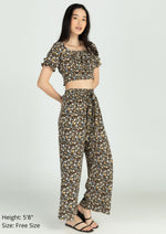 MARLOWE Off Shoulder Crop Top and Square Pants Co-Ords 013