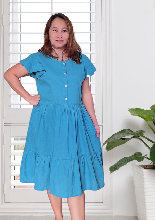 AMELIE Butterfly Sleeves Dress