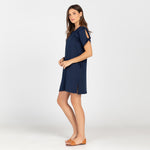 ALYSSA Twist Sleeve Shirt Dress