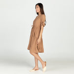 STELLA Drawstring Plain Dress