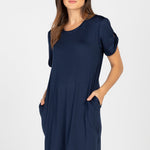 ALYSSA Twist Sleeve Shirt Dress