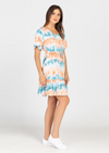 KEIRA V-neck Butterfly Sleeve Dress - Printed 023