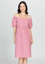 KYLIE Puff Sleeve Midi Dress