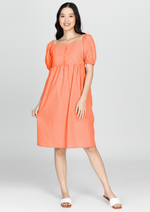 KYLIE Puff Sleeve Midi Dress