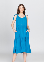 MARGIE Tie Strap Tiered Maxi Dress