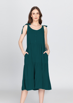 MARGIE Tie Strap Tiered Maxi Dress