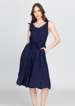 MARGIE Tie Strap Tiered Maxi Dress