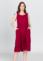 MARGIE Tie Strap Tiered Maxi Dress