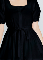 MEGHAN Puff Sleeves Maxi Dress  - Black