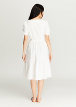 MEGHAN Puff Sleeves Maxi Dress  - Off-White