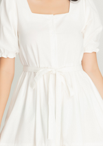 MEGHAN Puff Sleeves Maxi Dress  - Off-White
