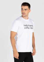 Unisex Friend Statement R Neck White T-Shirt WH001