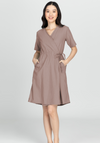 SELENA Empire Wrap Midi Dress