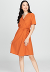 SELENA Empire Wrap Midi Dress