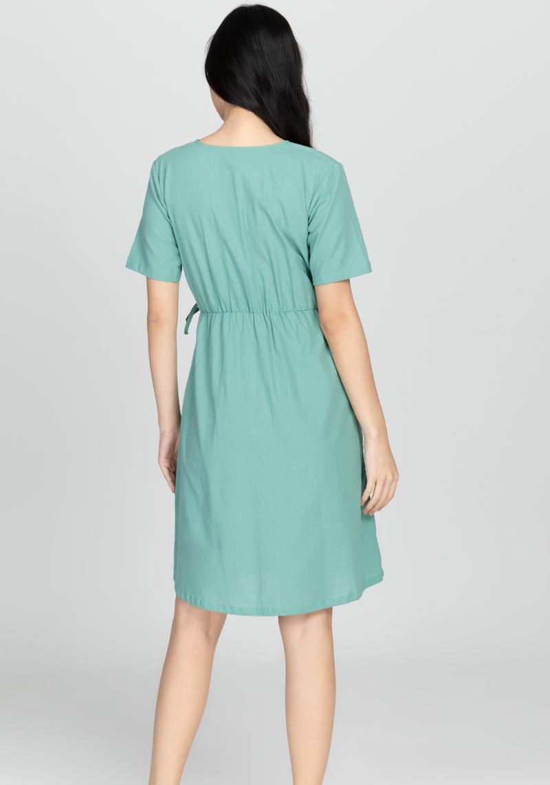 SELENA Empire Wrap Midi Dress