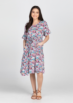 STELLA Drawstring Printed Dress